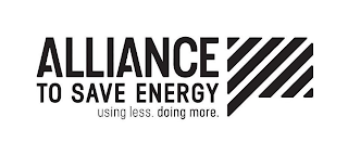 ALLIANCE TO SAVE ENERGY USING LESS. DOING MORE. logo