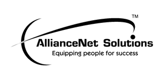 ALLIANCENET SOLUTIONS EQUIPPING PEOPLE FOR SUCCESS logo
