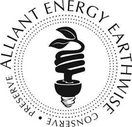 ALLIANT ENERGY EARTHWISE CONSERVE · PRESERVE logo