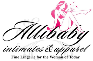 ALLIBABY INTIMATES & APPAREL FINE LINGERIE FOR THE WOMAN OF TODAY logo
