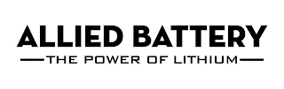 ALLIED BATTERY THE POWER OF LITHIUM logo