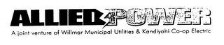 ALLIED POWER, LLC ALLIED POWER A JOINT VENTURE OF WILLMAR MUNICIPAL UTILITIES & KANDIYOHI CO-OP ELECTRIC logo