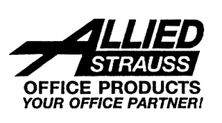 ALLIED STRAUSS OFFICE PRODUCTS YOUR OFFICE PARTNER logo