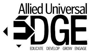 ALLIED UNIVERSAL EDGE EDUCATE DEVELOP GROW ENGAGE logo