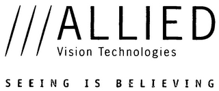 ALLIED VISION TECHNOLOGIES SEEING IS BELIEVING logo