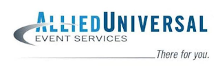ALLIEDUNIVERSAL EVENT SERVICES THERE FOR YOU. logo