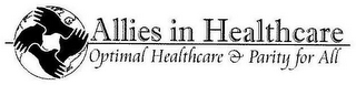ALLIES IN HEALTHCARE OPTIMAL HEALTHCARE & PARITY FOR ALL logo