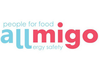 ALLMIGO PEOPLE FOR FOOD ALLERGY SAFETY logo