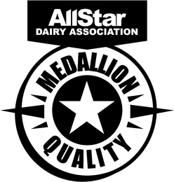 ALLSTAR DAIRY ASSOCIATION MEDALLION QUALITY logo