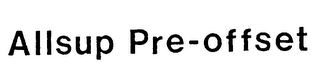 ALLSUP PRE-OFFSET logo