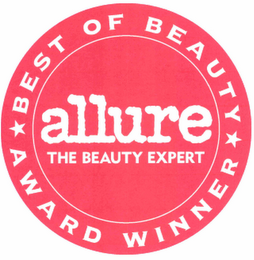 ALLURE THE BEAUTY EXPERT BEST OF BEAUTYAWARD WINNER logo