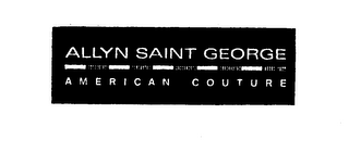 ALLYN SAINT GEORGE AMERICAN COUTURE logo
