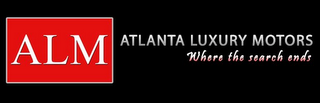 ALM ATLANTA LUXURY MOTORS WHERE THE SEARCH ENDS logo