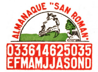 ALMANAQUE "SAN ROMAN" - 033614625035 EFMAMJJASOND logo