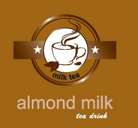 ALMOND MILK TEA DRINK MILK TEA logo