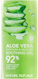 ALOE VERA SOOTHING & MOISTURE SOOTHING GEL 92% NATURE REPUBLIC logo