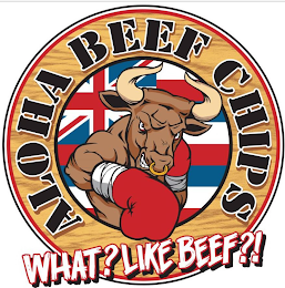 ALOHA BEEF CHIPS WHAT? LIKE BEEF?! logo