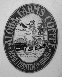 ALOHA FARMS COFFEE KONA, TERRITORY OF HAWAII logo