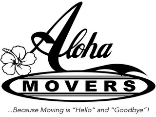 ALOHA MOVERS ...BECAUSE MOVING IS "HELLO" AND "GOODBYE"! logo