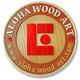 ALOHA WOOD ART WWW.ALOHA WOOD ART.COM LE logo