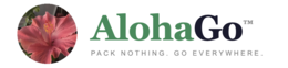 ALOHAGO PACK NOTHING. GO EVERYWHERE. logo
