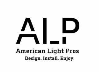 ALP AMERICAN LIGHT PROS DESIGN. INSTALL. ENJOY. logo