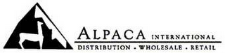 ALPACA INTERNATIONAL DISTRIBUTION WHOLESALE RETAIL logo