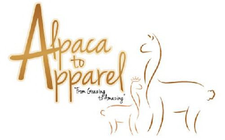 ALPACA TO APPAREL 'FROM GRAZING TO AMAZING' logo