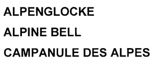 ALPENGLOCKE ALPINE BELL CAMPANULE DES ALPES logo