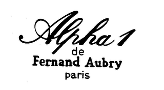 ALPHA 1 DE FERNAND AUBRY PARIS logo