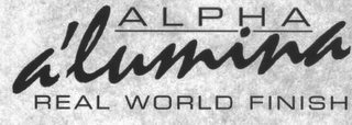 ALPHA A'LUMINA REAL WORLD FINISH logo