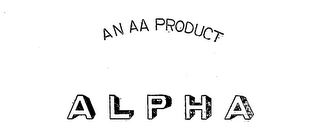ALPHA AN AA PRODUCT logo