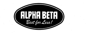 ALPHA BETA BEST FOR LESS! logo