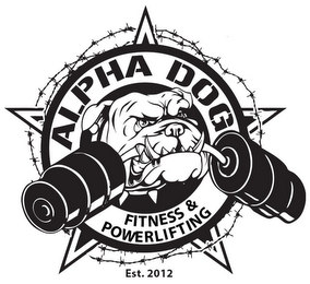 ALPHA DOG FITNESS & POWERLIFTING EST. 2012 logo