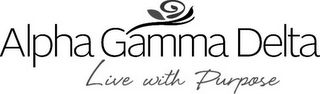 ALPHA GAMMA DELTA LIVE WITH PURPOSE logo