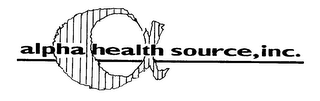 ALPHA HEALTH SOURCE, INC. A logo