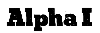 ALPHA I logo