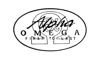 ALPHA OMEGA FIRST TO LAST logo