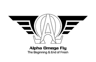 ALPHA OMEGA FLY THE BEGINNING & END OF FRESH logo