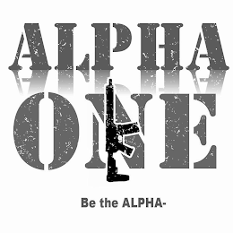 ALPHA ONE BE THE ALPHA- logo