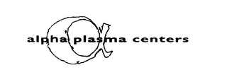 ALPHA PLASMA CENTERS logo