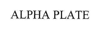 ALPHA PLATE logo