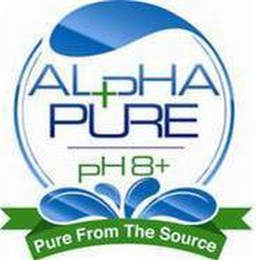 ALPHA PURE PH8+ PURE FROM THE SOURCE logo