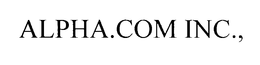 ALPHA.COM INC., logo