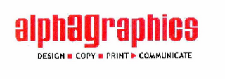 ALPHAGRAPHICS DESIGN COPY PRINT COMMUNICATE logo