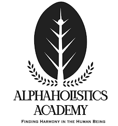 ALPHAHOLISTICS ACADEMY FINDING HARMONY IN THE HUMAN BEING logo