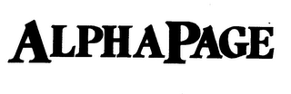 ALPHAPAGE logo