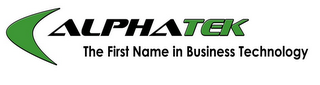 ALPHATEK THE FIRST NAME IN BUSINESS TECHNOLOGY logo