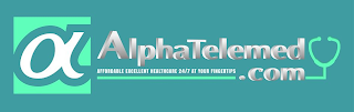 ALPHATELEMED.COM, EXCELLENT AFFORDABLE HEALTHCARE 24/7 AT YOUR FINGERTIPS logo