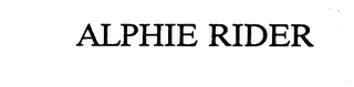 ALPHIE RIDER logo